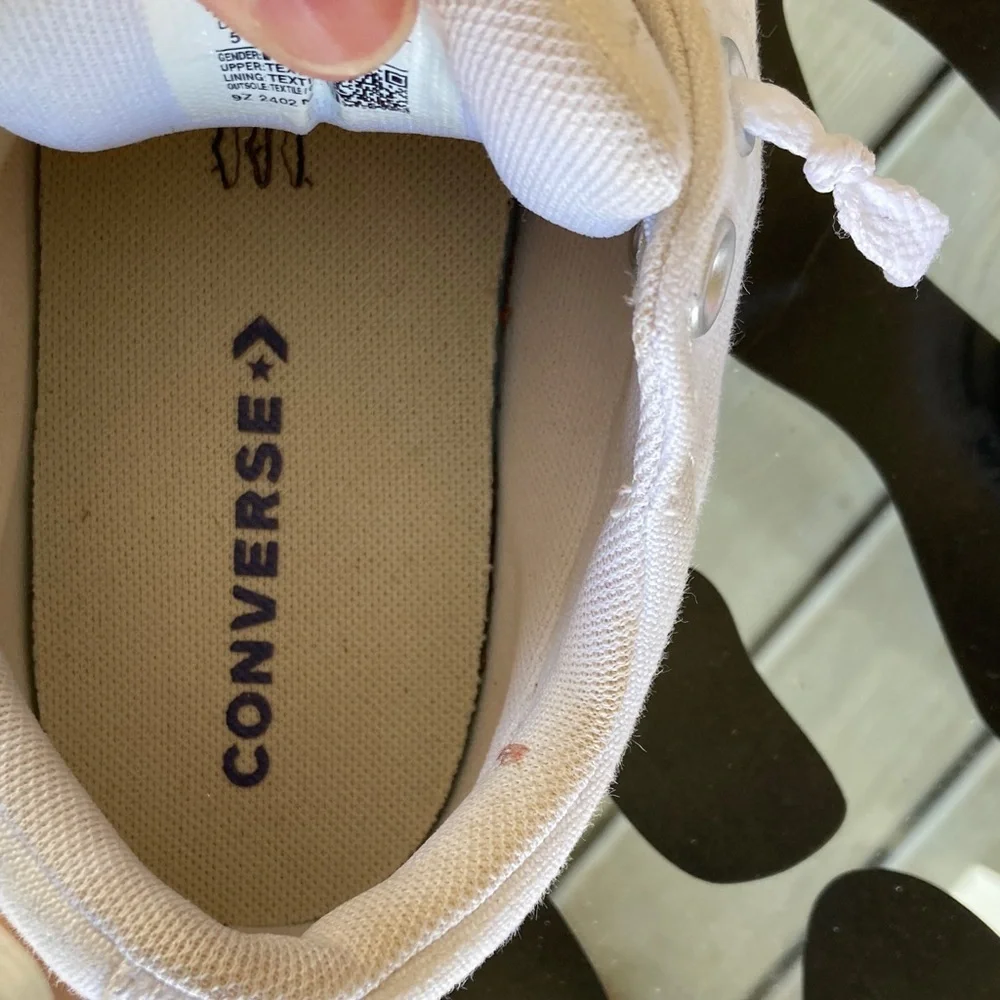 Converse Kids White and Red Sneakers